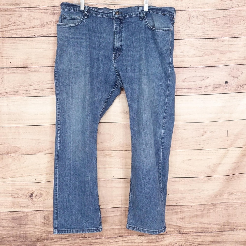 Nautica Jeans Mens 42x30 Blue Medium Wash Relaxed Straight Stretch Denim Pants